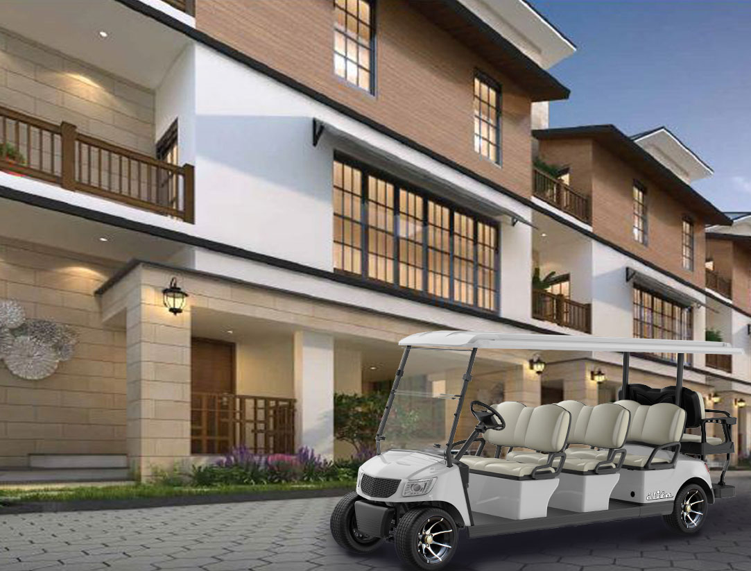 elite golf cart 6+2 seater